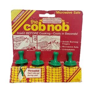 Vintage Guardsman The Cob Nob Set‎ of 4 Corn on the Cob Holders New Old Stock